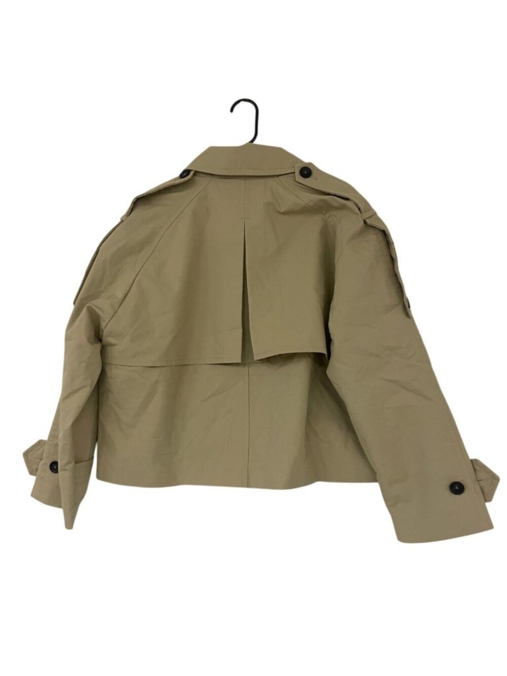 Zara Womens Short Trench Coat Water-Repellent Large Light Beige 0518/240 NWT - Picture 4 of 12